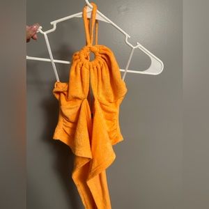 Orange wrap top